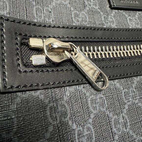 Gucci GG Supreme Messenger Bag 474137 K5RLN Black Web Stripe Crossbody - Picture 9 of 13